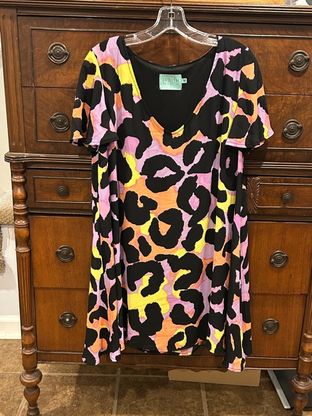Judith March Colorful Cheetah Print Dress